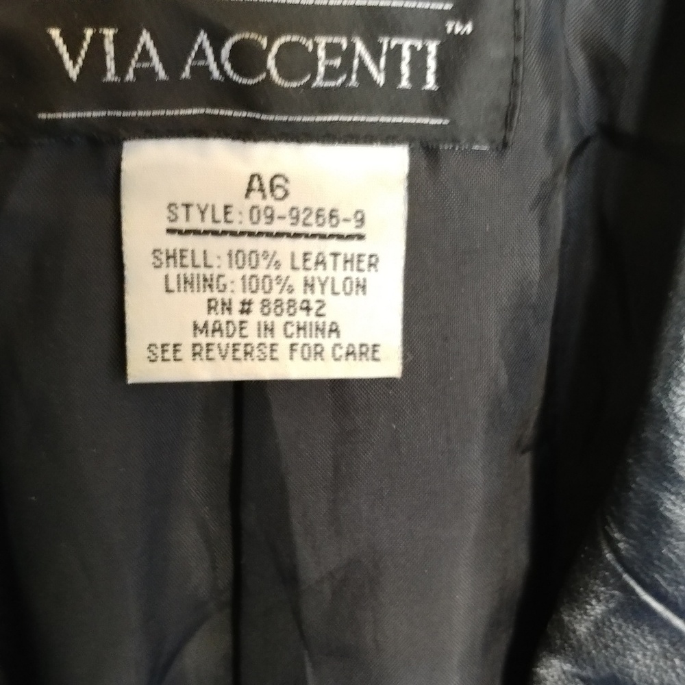 Via Accenti Leather Jacket
